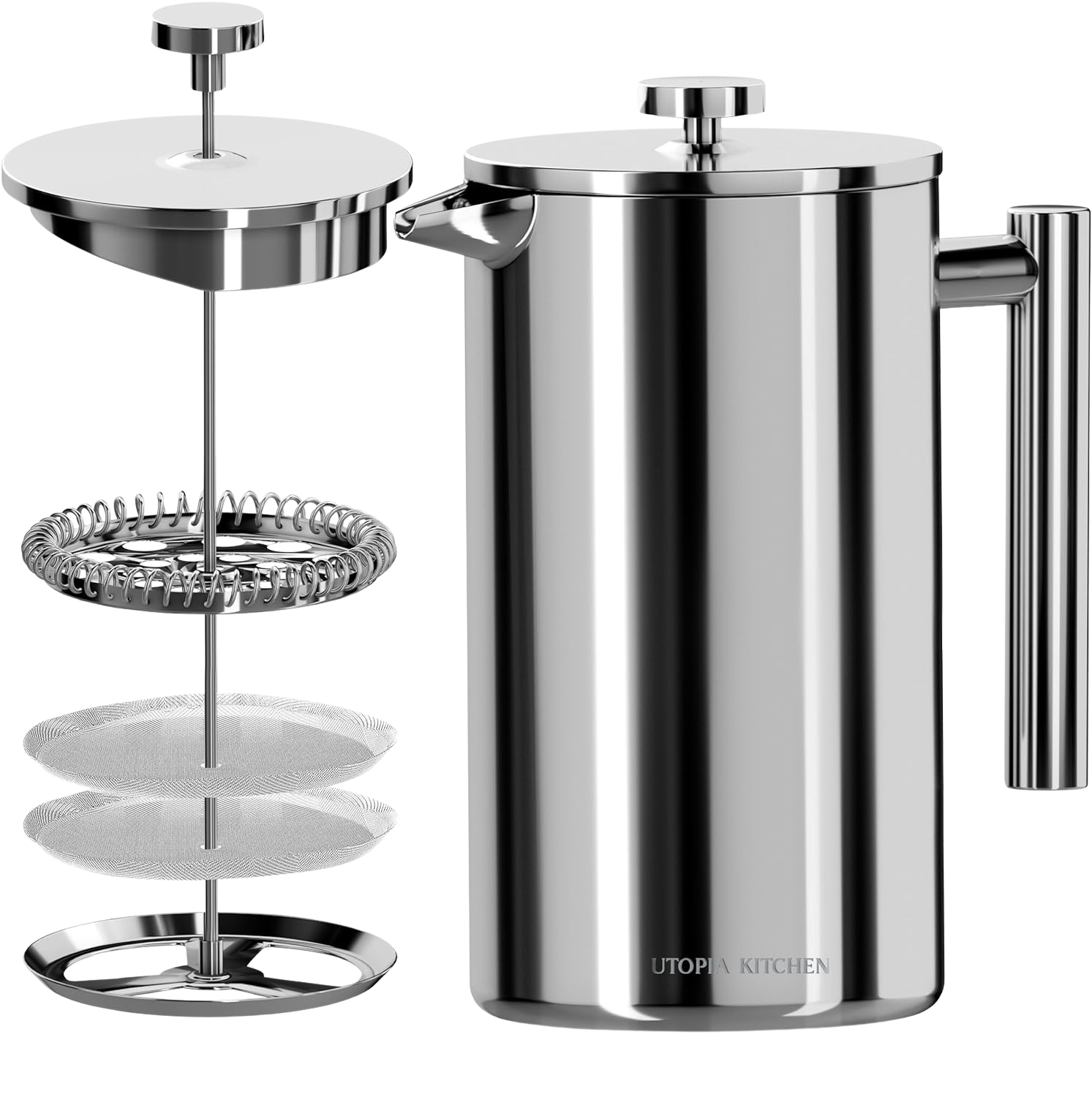 Utopia Kitchen Stainless Steel French Press Coffee Maker